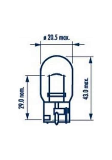 İKİ ADET NARVA WY21W 12V. 17629 STANDART DİPSİZ SARI AMPUL