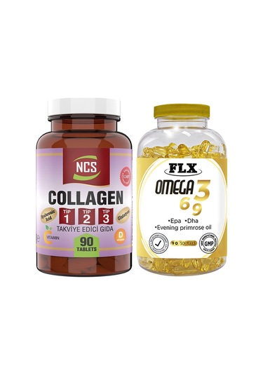 Ncs Kollajen Tip 1-2-3 90 Tablet & Flx Omega 3-6-9 90 Tablet