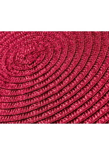 Amerikan Servis, 4 Lü Set, Yuvarlak, Kırmızı