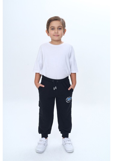 Toontoy Erkek Çocuk Concept Baskılı Eşofman Alt Siyah