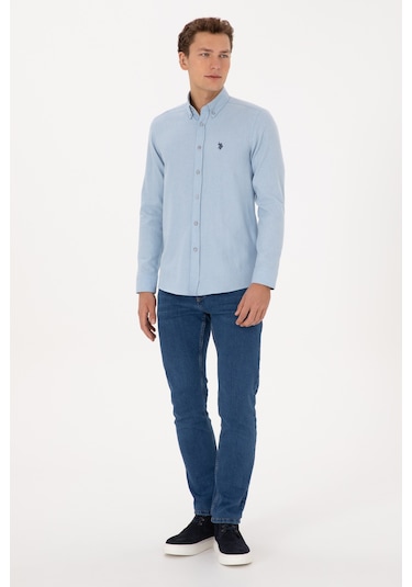 U.s. Polo Assn. Erkek Açık Mavi Gömlek Basic 50316721-vr003 Acık Mavı