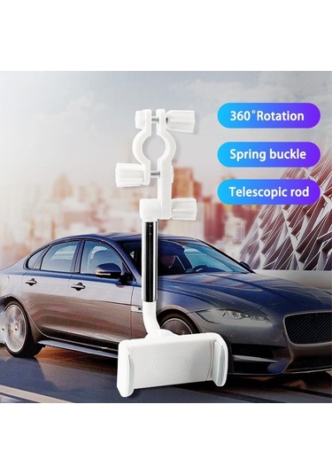 Siyah Fonken Dikiz Aynası Montaj Cep Telefonu Arabada Standı Otomatik Arka Kafalık Braketi İphone 11 12 Samsung Uyumlu