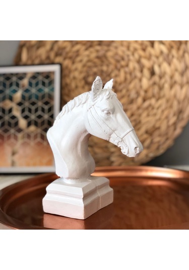 Thiramis Homeconcept Beyaz At Büst Dekor 17x13 Cm