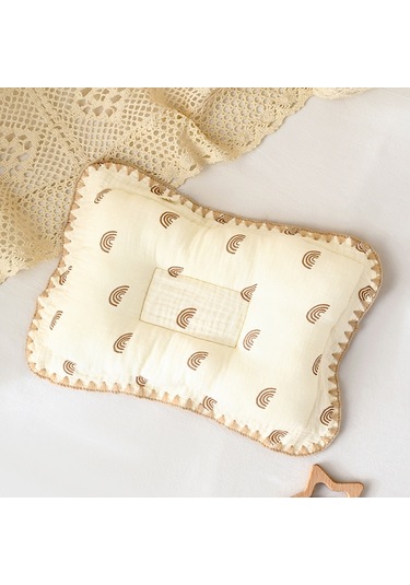 Şeker Silindir Yastık Bebek Boyun Yastığı Yumuşak Ve Güvenli No.16 Ekru