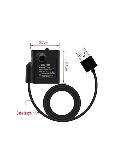 Usb Mini Akvaryum 3.5 9V 1-3W Dalgıç Su Pompası
