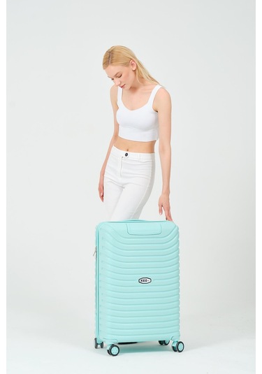 Keo-plus Turkuaz Orta Boy Silikon Kırılmaz Pp Valiz Turkuaz