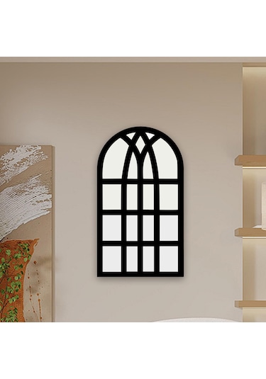 Suntek Kemerli Bölmesi Ayna Duvara Monte Dekoratif Akrilik Camı Siyah