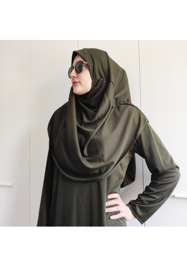 Tek Parça Namaz Elbisesi (Haki) Haki