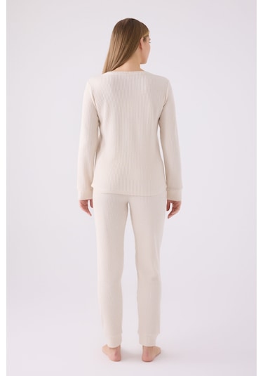 Pierre Cardin Kadın Krem Pijama Takımı Pc8922-s-v1 Krem