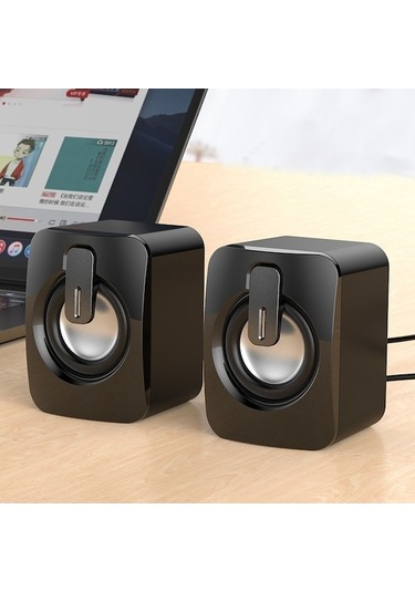 Rogfer A1 Usb Mini Yüksek Ses Kablolu Hoparlör, Bluetooth Sürümü Siyah