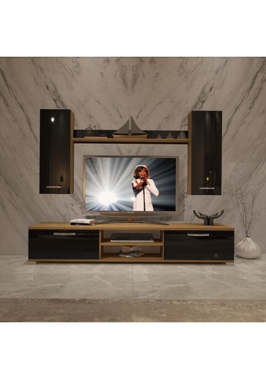 Decoraktiv Eko 7 Mdf Dvd Tv Ünitesi Tv Sehpası Pera - Siyah