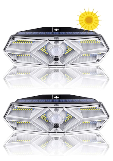 Greentech Güneş Enerjili Hareket Sensörlü, 6 Taraflı 104 Led Aydınlatma / GT-SL13-2 Adet