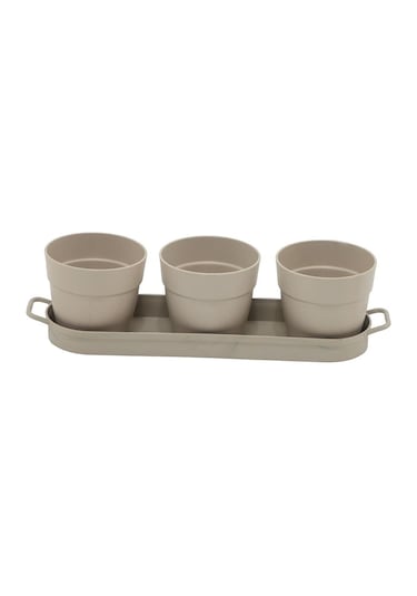 Poliwork 3'lü Set Kaktüs Saksı Mix 0,4 Lt 335 95 90 Mm 63297193