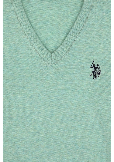 U.s. Polo Assn. Kız Çocuk Kazak /triko 50316777-vr115 Su Yesılı Melanj