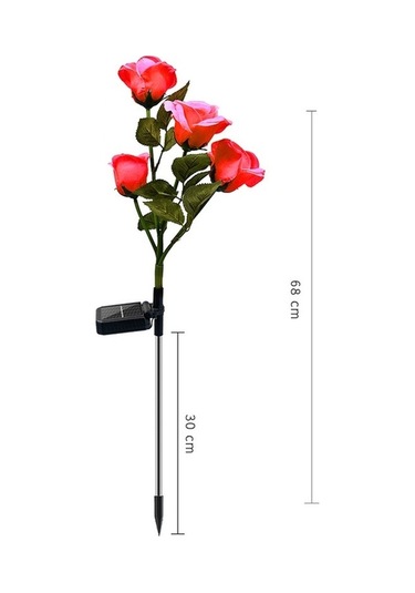 Tongxida Güneş Simülasyonu Gül Çiçek Işıkları Renkli Bahçe Çim Işıkları Rastgele Renk Teslimatı Diğer Diğer