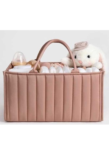 Flybuy Pembe Kapasiteli, Pratik, Çok Bölmeli Büyük Bebek Çantası 38x25,4x17,8cm Jt Pembe