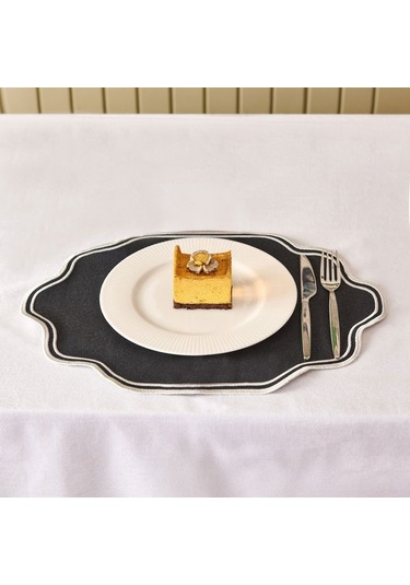 Evidea Soft Elegant Amerikan Servis - Siyah - 30x50 Cm Siyah