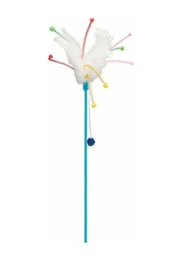 Trixie 41 CM Tüylü Kedi Oyun Sopası Çok Renkli