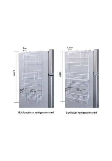 Pazly Çok Katmanlı Buzdolabı Depolama Rafı Yan Raf 1 Beyaz - Pratik Ve Estetik Depolama Çözümü 1