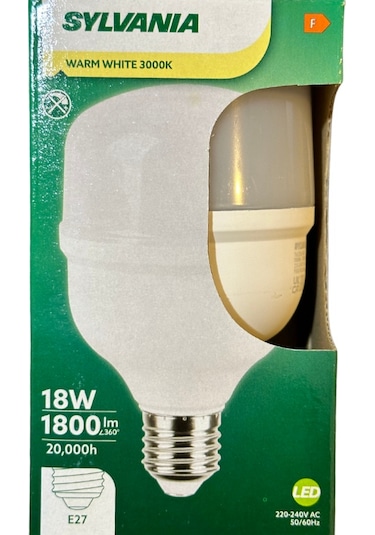Sylvania 18w 3000k Sarı Işık E27 Duylu Torch Ampul 8 Adet