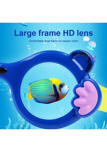 Artfulabode Mor Kedi Karikatür Jh8560 Gözlüğü Yüzme Şekli Önleyici Buhar Önleyici Çocuk Çok Renkli