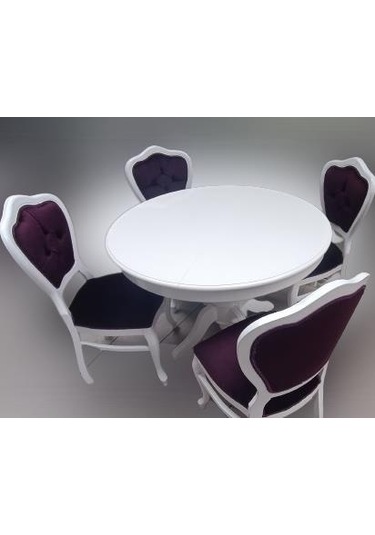 Masa Sandalye Takımı Ihlamur Baba Ayak Model Mdf Tabla 100 Cm Açıl El Yapımı