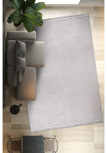 Youdayhomecollection Tigana- Gri - Salon, Oturmaodası Ve Koridor Halısı-robot Süpürgeye Uyumlu-kolay Temizlenebilir - 80x300 Çok Renkli