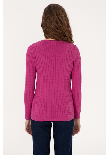 U.s. Polo Assn. Kadın Kazak /triko 50313625-vr252 Fusya Melanj