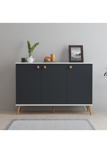 Fernıso Bohem 120 Cm Konsol Beyaz Antrasit
