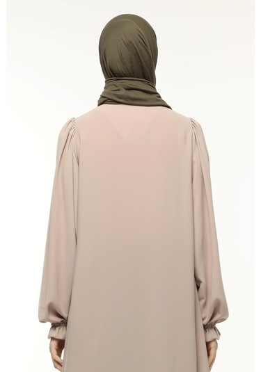 Tesettür Penye Şal Düz Asker Yeşili