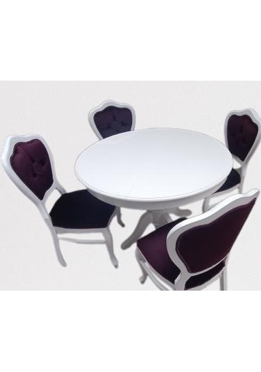 Masa Sandalye Takımı Ihlamur Baba Ayak Model Mdf Tabla 100 Cm Açıl El Yapımı