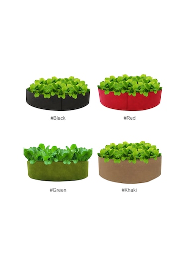 Yifomall Yeşil 50 Galon Dairesel Bitki Büyüme Çanta - Nokta Tkanması, İyi Havalandırma Ve Su Tükenmesi Sağlar, 90cmx30cm