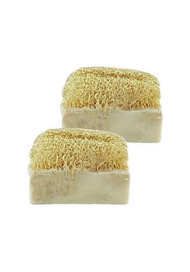 Doğal Kabak Lifli Kaymaklı Sabun 120 Gr İkili Set