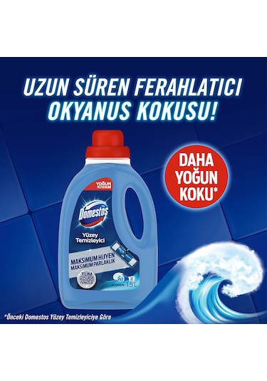 Domestos Çam + Okyanus + Bahar Çiçekleri Yüzey Temizleyici 3 x 1500 ML