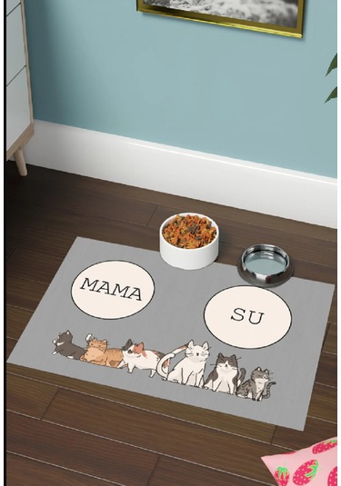 Kaydırmaz Taban Kedi Köpek Mama-su Altlığı/paspas