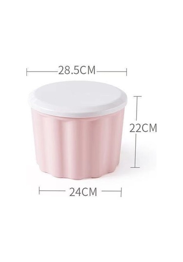 Sones Çok Amaçlı Ev Plastik Saklama Taburesi Çeşitli Atıştırmalıklar İçin, Renk: Küçük Lotus Pembesi