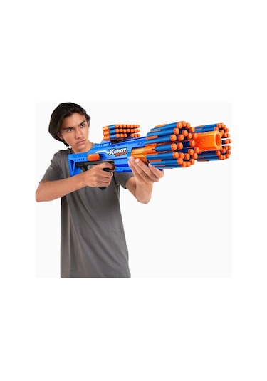 X-shot Insanity Berzerko 8 Atış 96 Dart 2'li Paket, 27 M Menzil Nerf, Oyuncak Tabanca Mavi