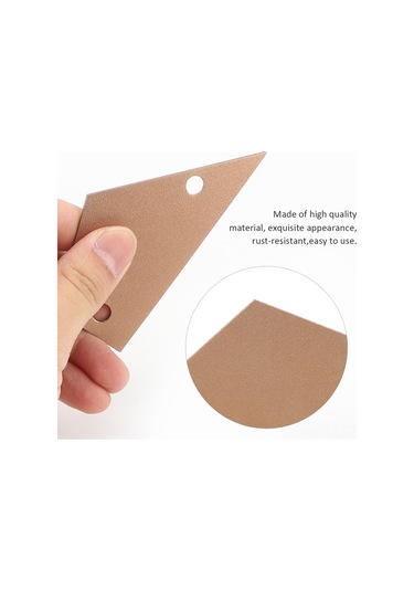 Hfambition Gitar Bas Gitar Sapı Piyano Seviyesi Ölçüm Aracı, Paslanmaz Çelik, Telli Enstrüman Bakımı Gereci, Altın Rengi