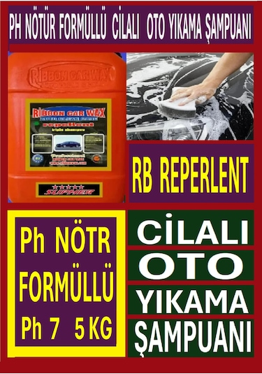 Reperlent Ph Nötr Formüllü Cilalı Oto Yıkama Şampuanı 5 Kg