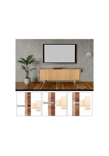 Mobilya Kulpları Ahşap Mobilya Kulpları Yuvarlak Kapı Kolları 12 Ad.