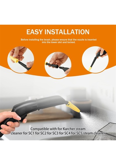 Junzhuodianpu Karcher Sc2 Sc3 Sc4 Sc5 Buharlı Temizleyici Parçaları Güçlü Nozul Yedek Parçaları İçin Temizleme Fırçası Başlığı Fırçası