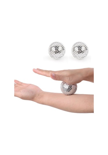 1 Çift El Manyetik Terapi Dikenli El Masaj Topu Çok Renkli