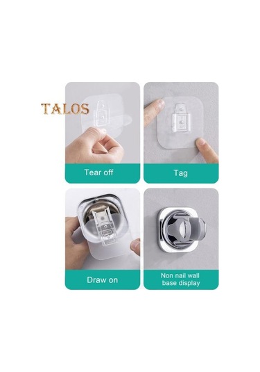 Gümüş Delme Yok Duş Tabanı Kendinden Yapışkanlı Duvara Monte Kaymaz Büyük Yük Taşıyan Ayarlanabilir Açı El Duş Başlığı Tutucu Gümüş