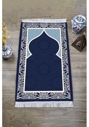 Dijital Baskı Kaymaz Tabanlı Yıkanabilir Püsküllü Seccade Scd0001 Renkli