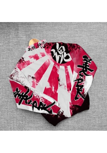 Modasize Unisex Dijital Baskılı Paraşüt Rüzgarlık - Renkli Çok Renkli