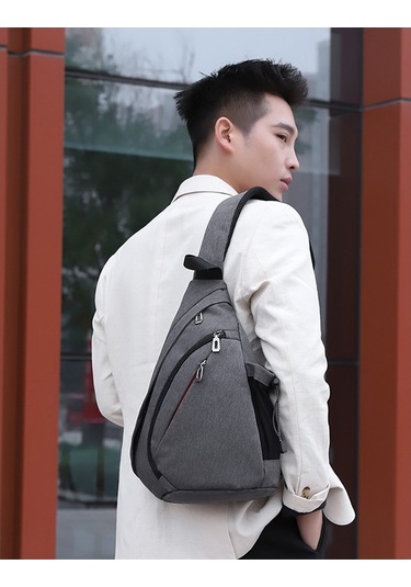 Pratik Ve Şık Çapraz Askılı Spor Çanta - Hafif Ve Fonksiyonel Günlük Kullanım İçin Dijital Depolama Alanı Siyah