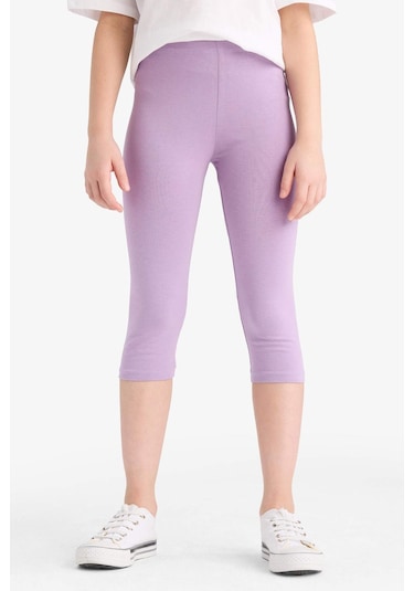 DeFacto Kız Çocuk Midi Tayt B5656A825SMPR254 Mor