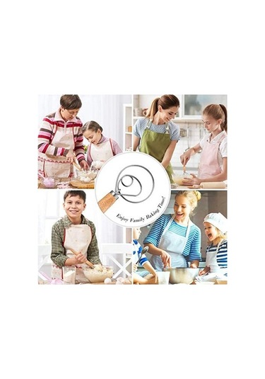 Fortunelane Hessenwood Karıştırıcı Seti: 2 Adet Paslanmaz Çelik Karıştırıcı Ve 2 Adet Hamur Spatulası Gümüş Gümüş