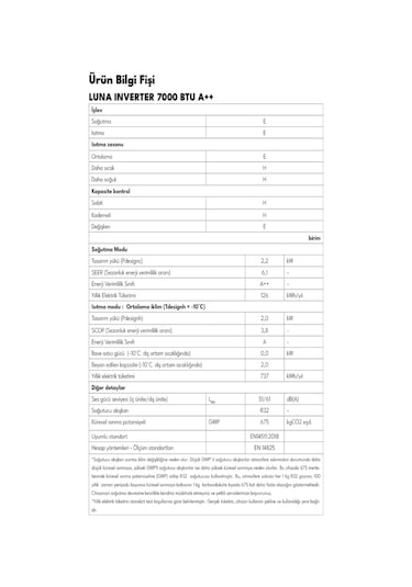 Regal LUNA A++ 7000 BTU Inverter Duvar Tipi Klima