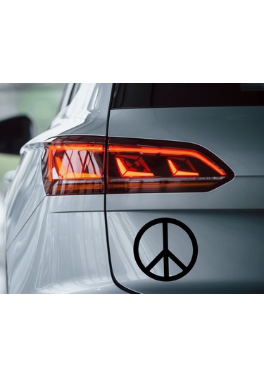 Bk Home Peace Tasarımlı Siyah Araç Sticker-1